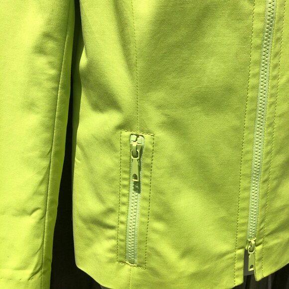 Lafayette Lime Green Jacket 6 Top Coat Long Sleeve Small Zip Collar Pockets - Picture 6 of 8